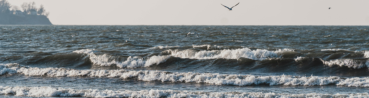 Waves on the shore of Lake Erie