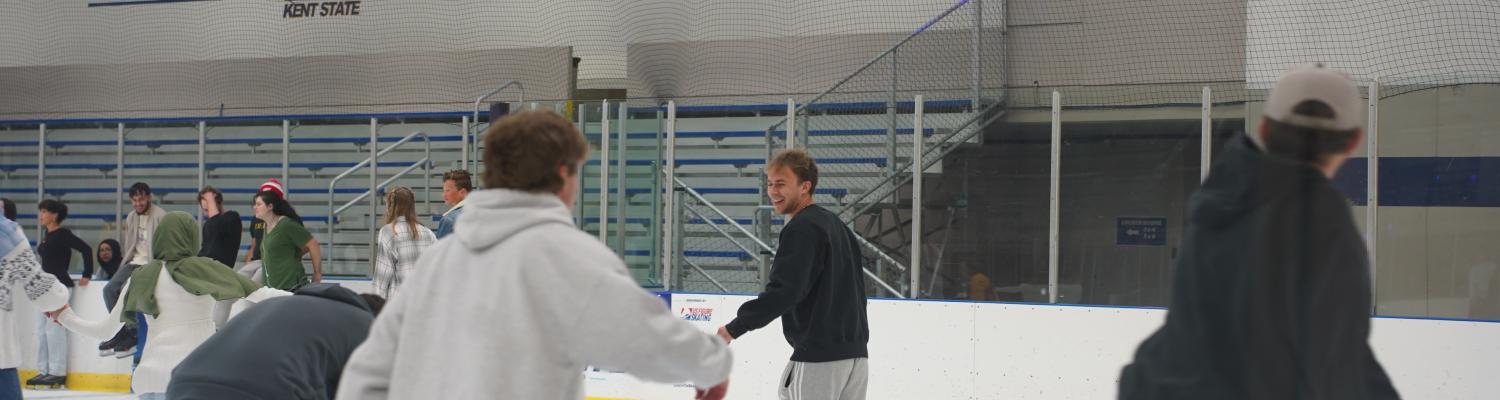 Ice Arena Skaters Laughing