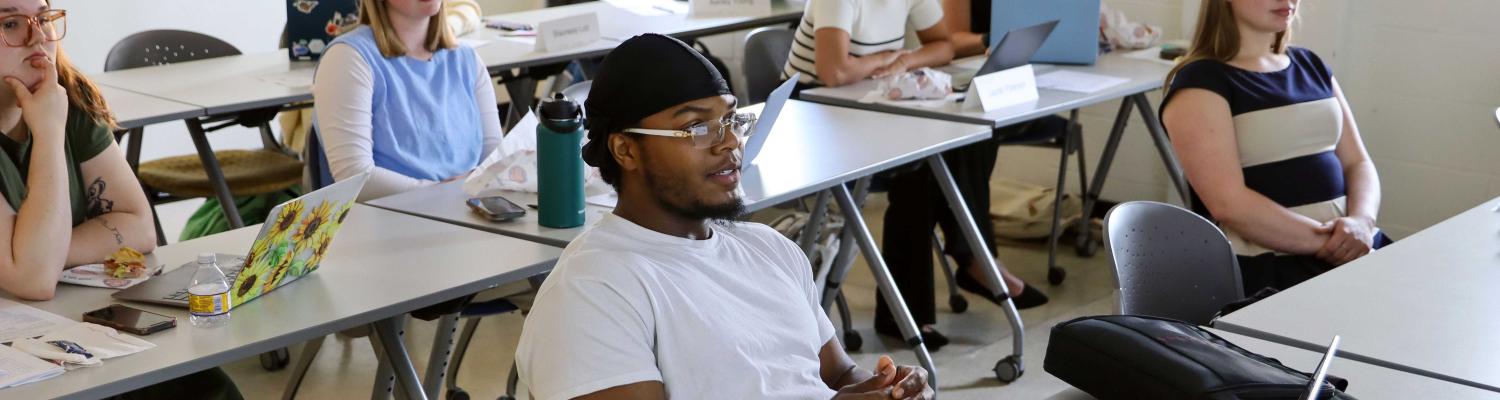 Long-Term Care and Human Development and Family Studies students in class