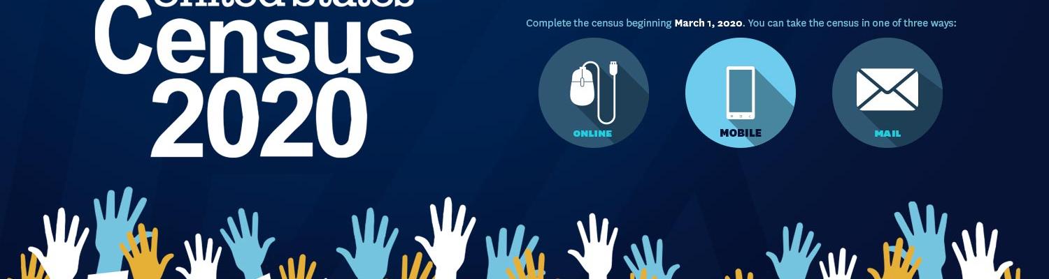 An infographic for the 2020 Census. 