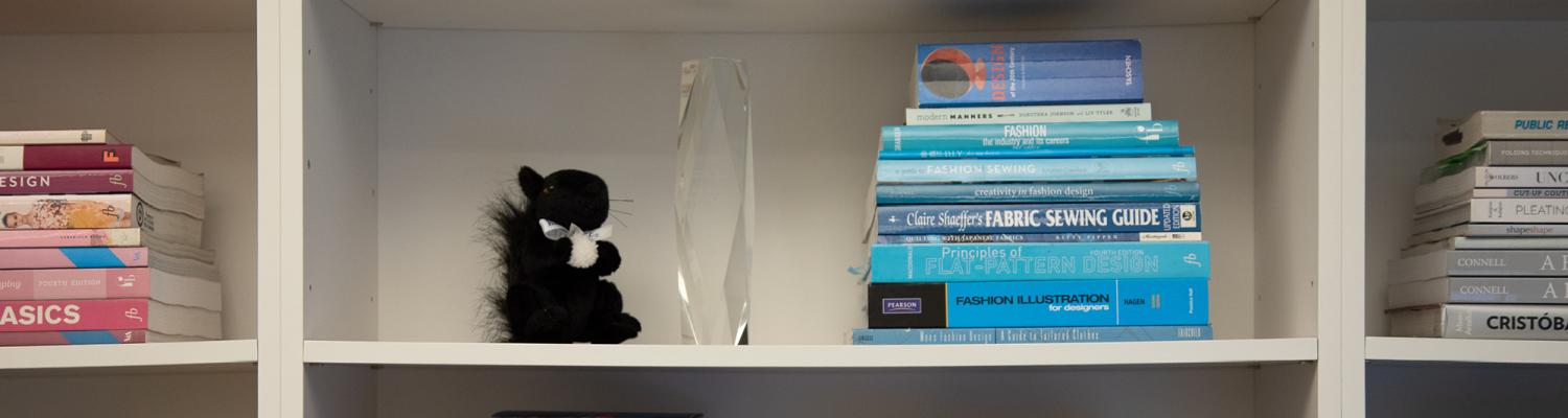 Kent State black squirrel in office library
