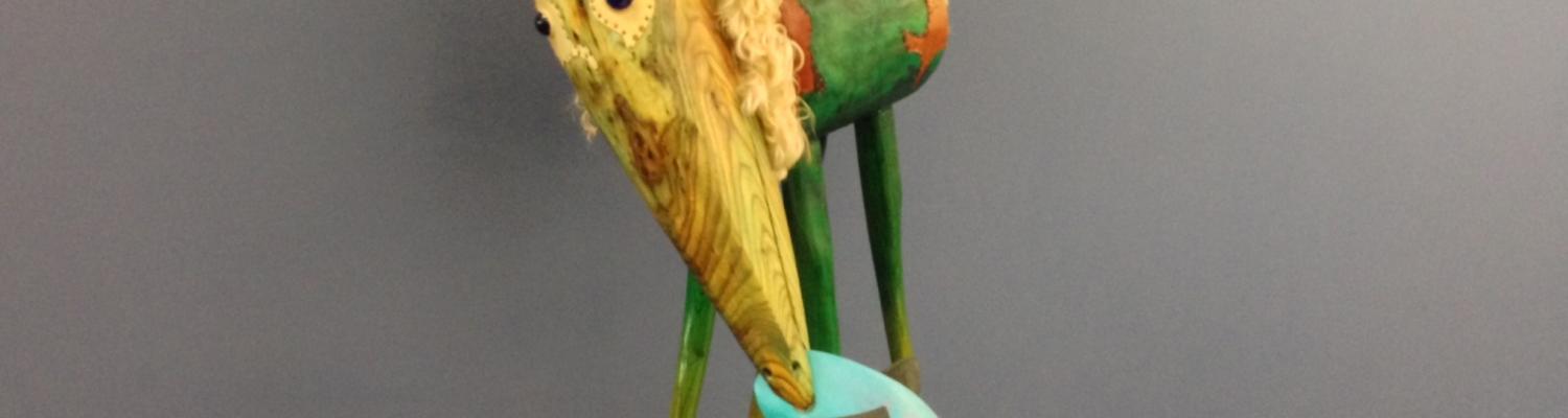 Uncle Joe, an art piece completed by a retired faculty member