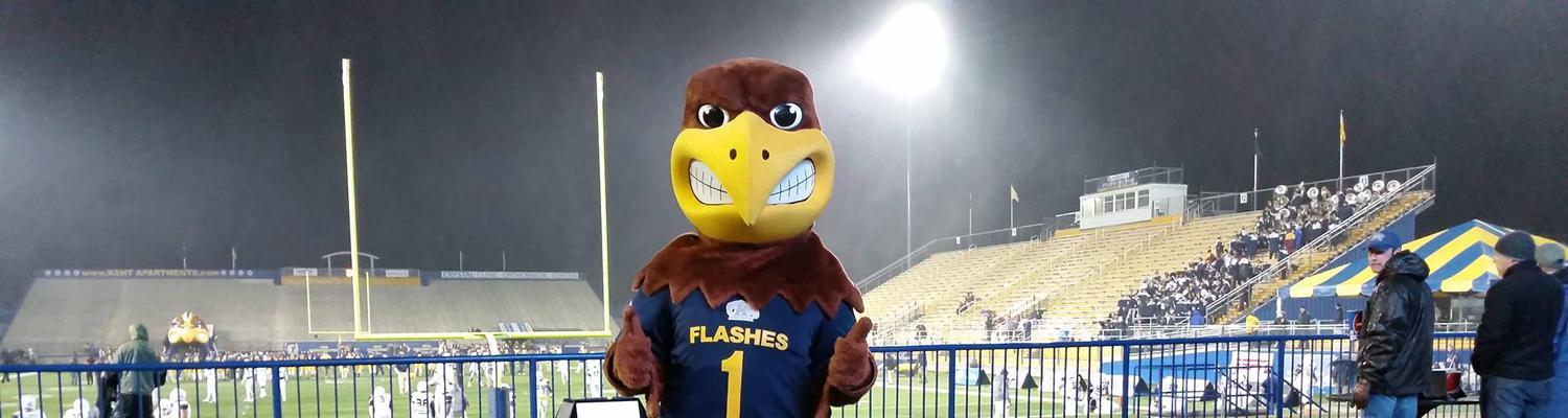 As a result of recycling at Kent State's home football game, Nov. 4, 2014, 1.55 metric tons of greenhouse gases were avoided, equivalent to taking one car off the road for four months.