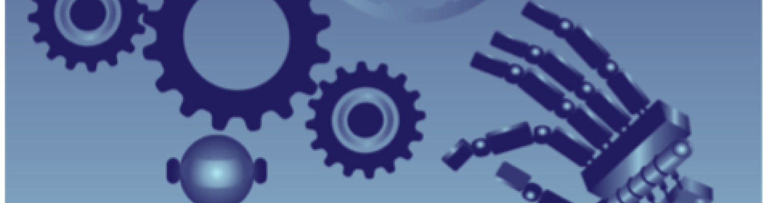 Robotics Image with Gears and AI arm 