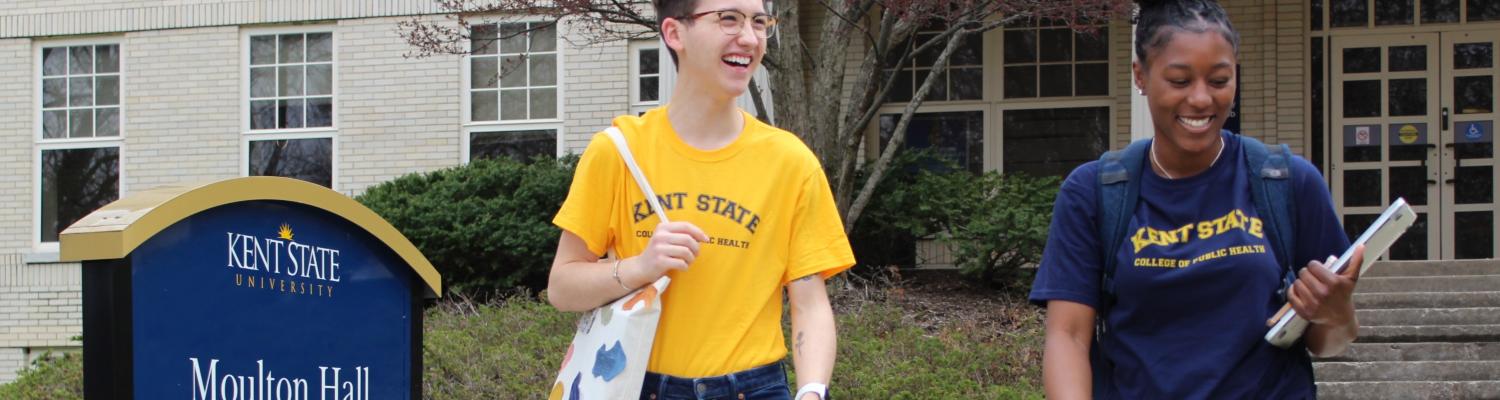 Public Health students walking 