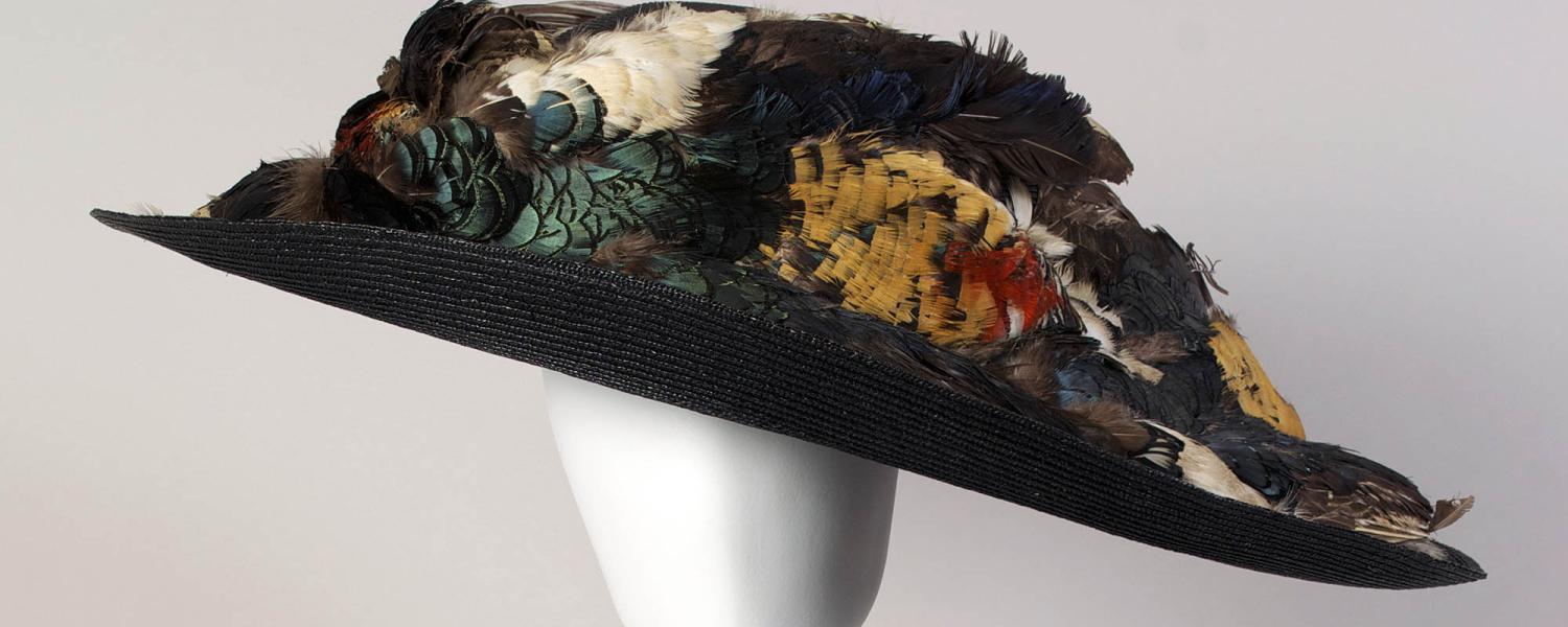 Hat with Lady Amherst Pheasants