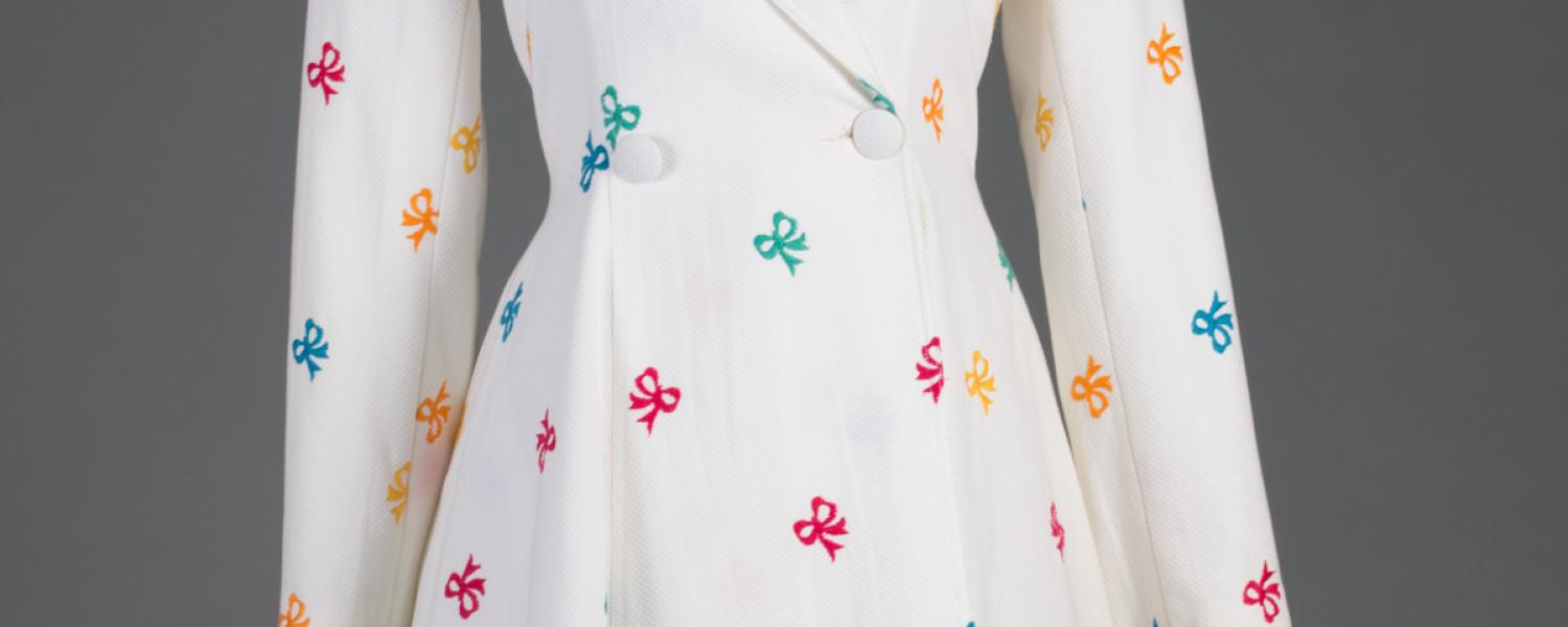 White coat with ribbon