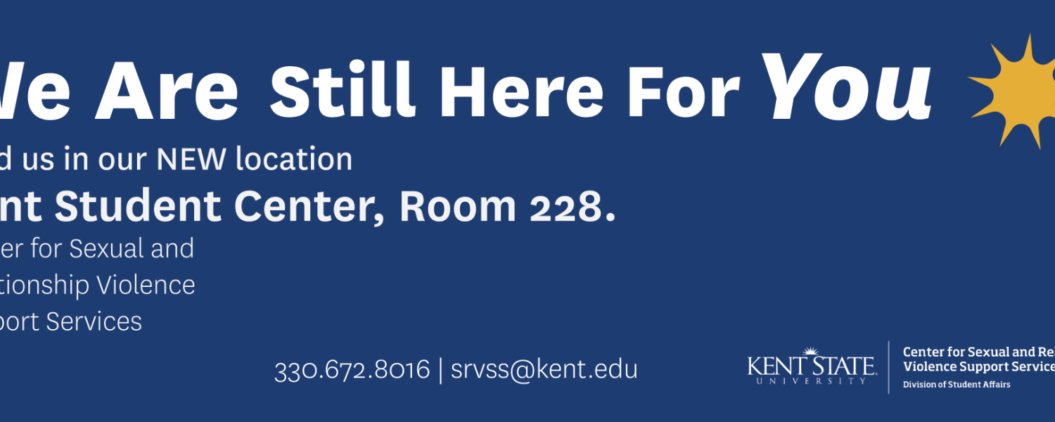SRVSS is moving to 228 Kent Student Center beginning May 18, 2026