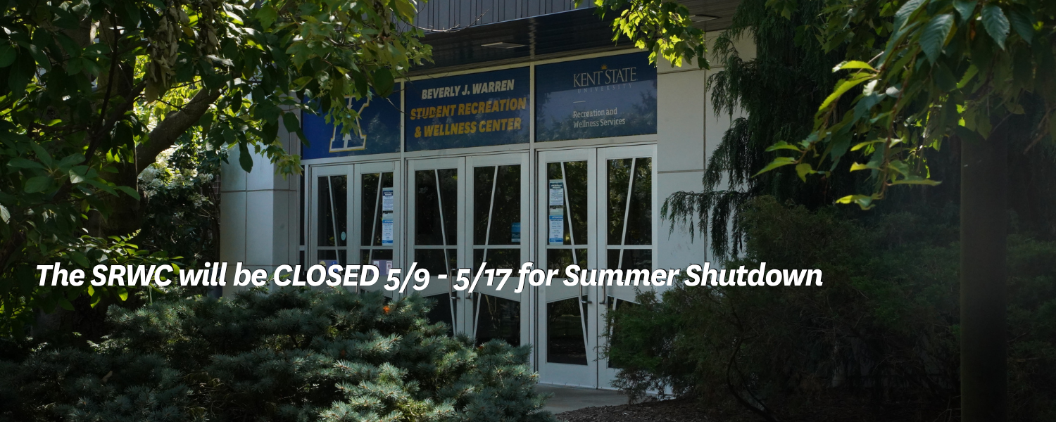 The SRWC will be CLOSED 5/9 through 5/17 for summer shutdown