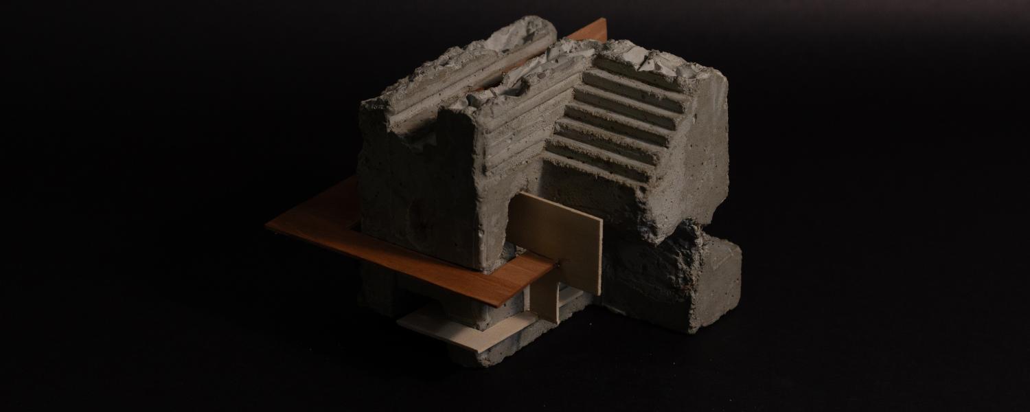 Architectural Studies Fall 2024 project made out of concrete and wood