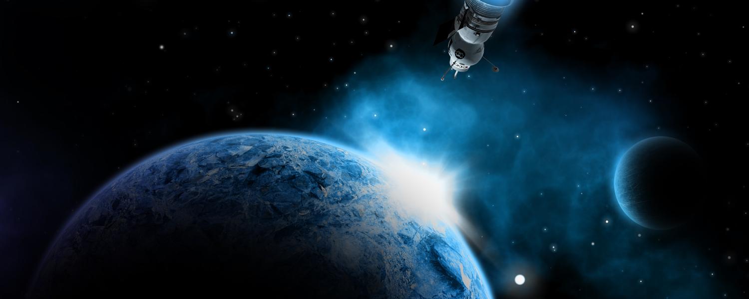 Satellite Approaching Earth