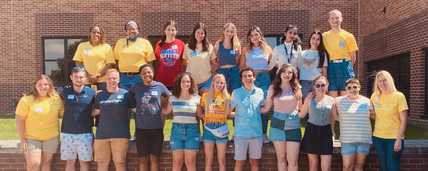 Honors Leadership Academy students in front of the Honors College