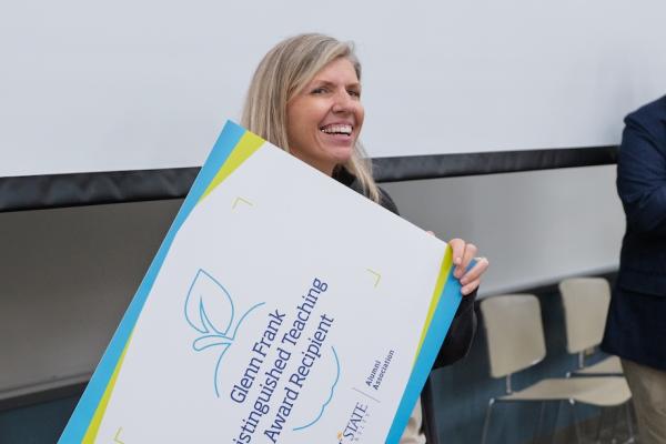 Tracy M. Dodson, Ph.D., classroom visit for Glenn Frank Distinguished Teaching Award