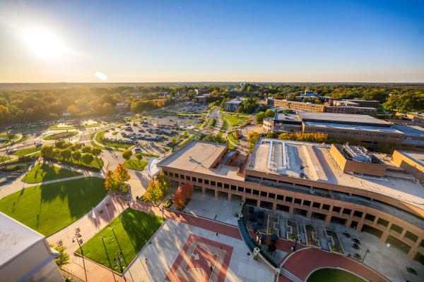 Aerial View of the Kent Campus Student Center