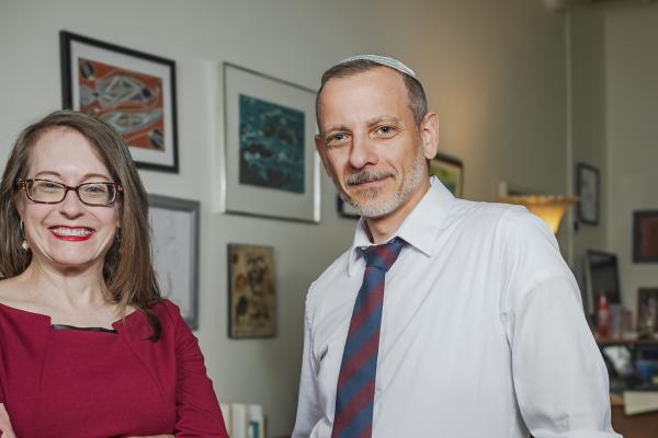 Principle Investigators Bridget Mulvey (left) and David Singer (right) in McGilvrey Hall