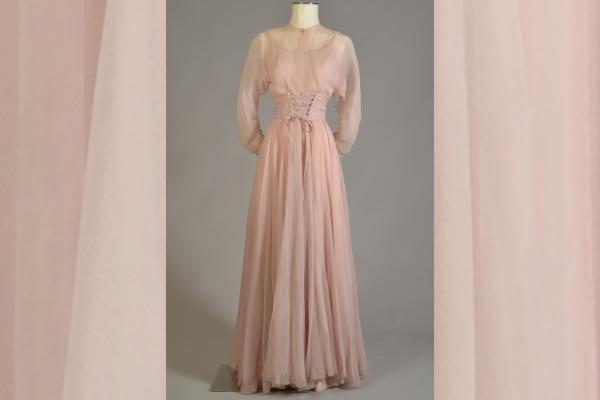 light pink dress on a mannequin