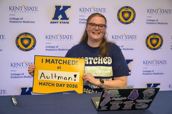 Allison Herron got her perfect match on Match Day at the College of Podiatric Medine