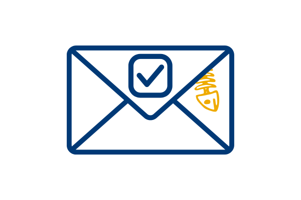 Graphic of a phish hiding in a legitimate email.