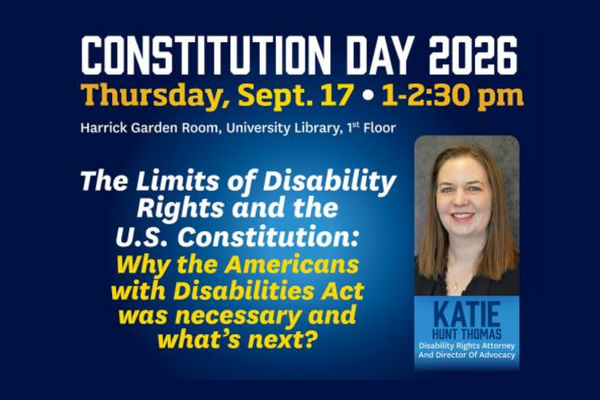 Blue and gold graphic that reads "Constitution Day 2026"