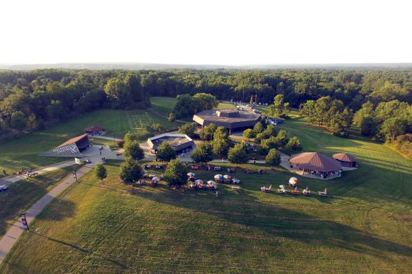 Aerial view of Porthouse theatre