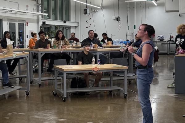 Rae Wilson in action at 2025 Elevator Pitch competition