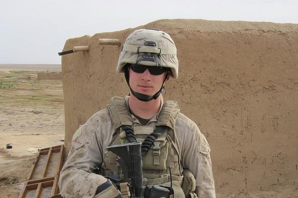 Before becoming a student at Kent State University, Richard Hlavaty served in the U.S. Marine Corps. One of his two combat tours was in Afghanistan (pictured). (Photo provided by Richard Hlavaty)
