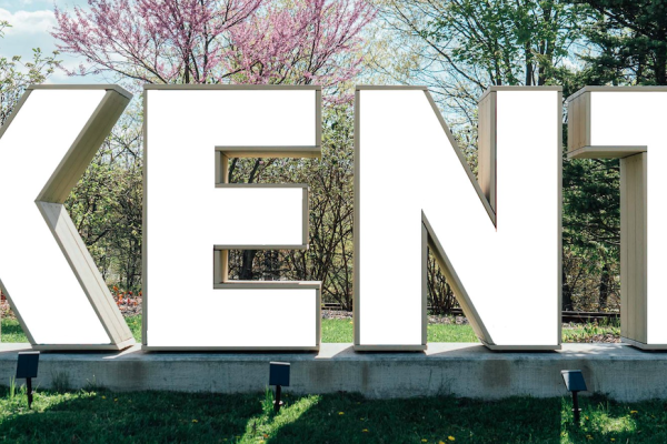 A rendering of the KENT Sign with the letters blank.