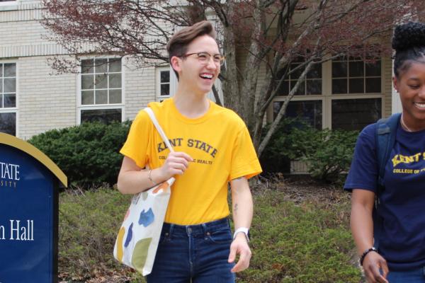 Public Health students walking 