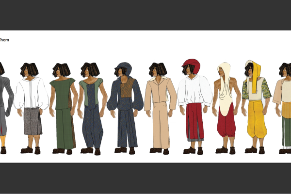 Designs by School of Fashion senior Ababa Lorde