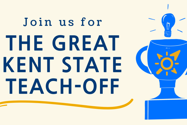 Image words Join us for great kent state teach-off with blue award cup