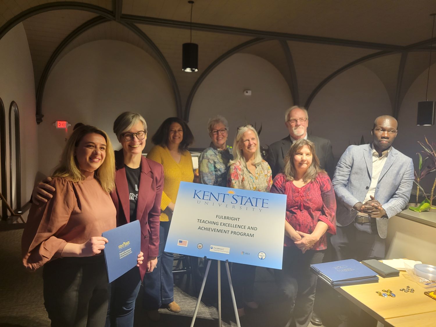 Kent State faculty and staff who took part in the 2022 Fulbright Teaching Excellence and Achievement Program. Kent State faculty and staff who took part in the 2022 Fulbright Teaching Excellence and Achievement Program.