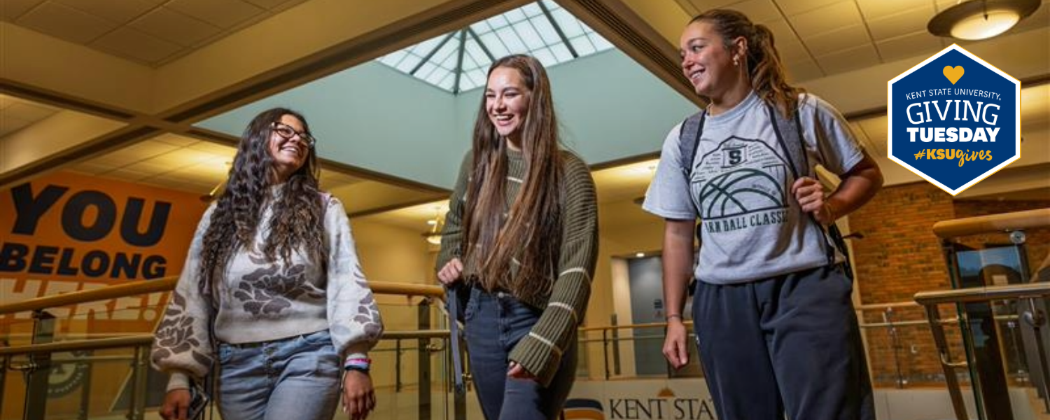 Three students walking